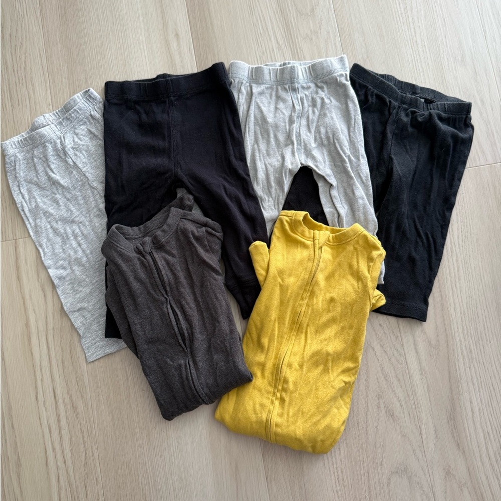 6-9 months lot of 4 pants 2 body suits